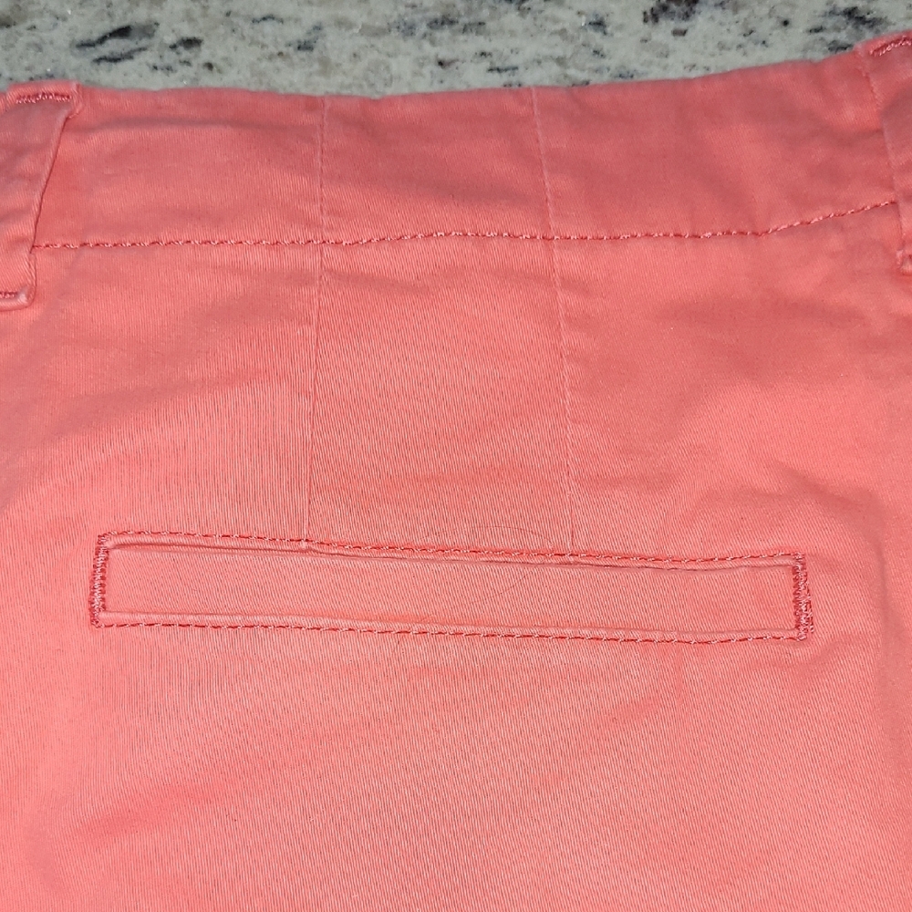 Lee Coral & Khaki Tan Mid-Rise Shorts Casual Cotton Blend Regular Fit Women's 8 - Picture 7 of 15